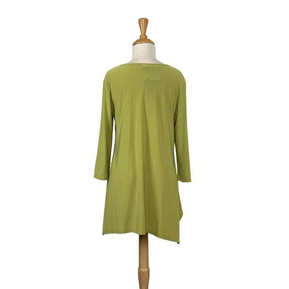 Alisha.d S Apple Green Tunic Top ADT-05A Art To Wear Travel Lagenlook Coastal - Picture 5 of 8